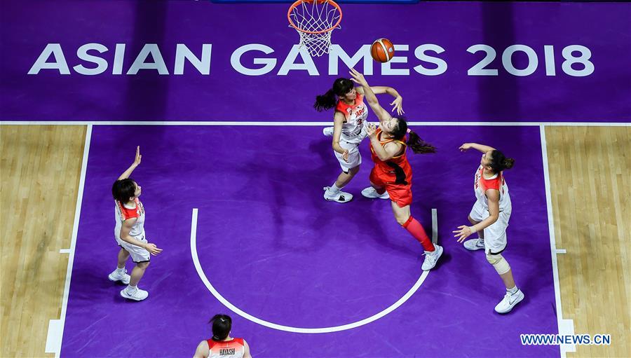 (SP)INDONESIA-JAKARTA-ASIAN GAMES-BASKETBALL-CHINA VS JAPAN