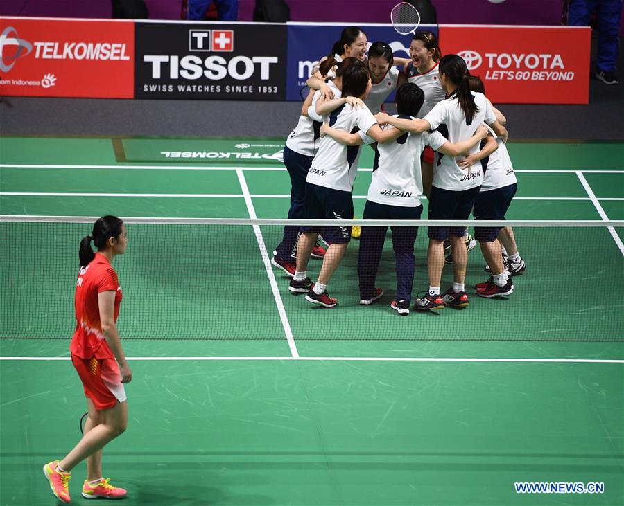 (SP)INDONESIA-JAKARTA-ASIAN GAMES-BADMINTON-WOMEN'S TEAM FINAL