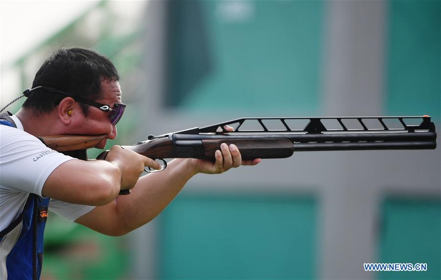 (SP)INDONESIA-PALEMBANG-ASIAN GAMES-SHOOTING-MEN'S DOUBLE TRAP