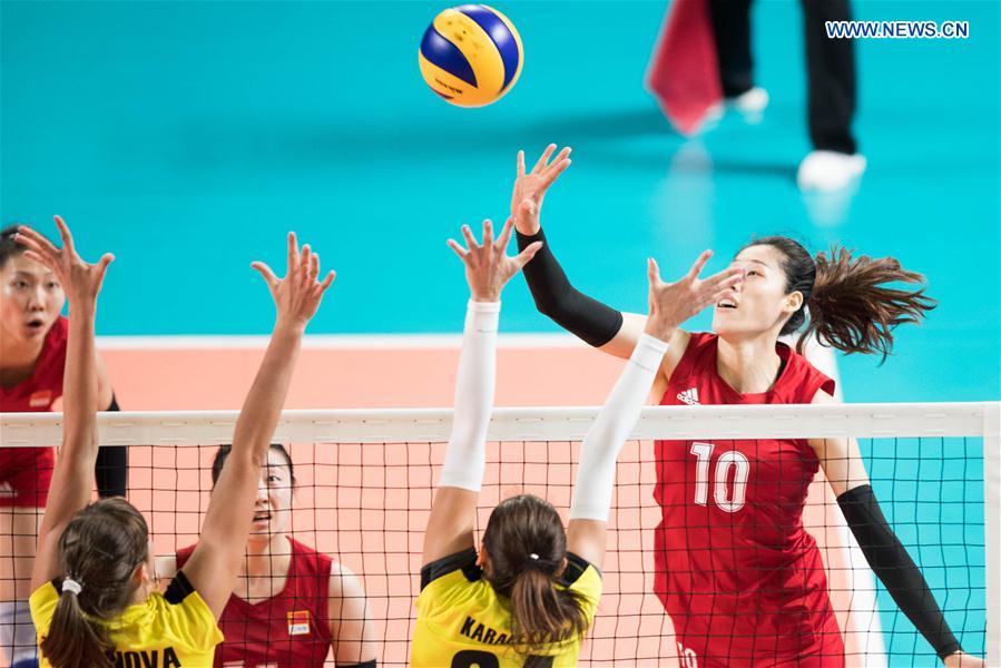 (SP)INDONESIA-JAKARTA-ASIAN GAMES-WOMEN'S VOLLEYBALL-CHINA VS KAZAKHSTAN