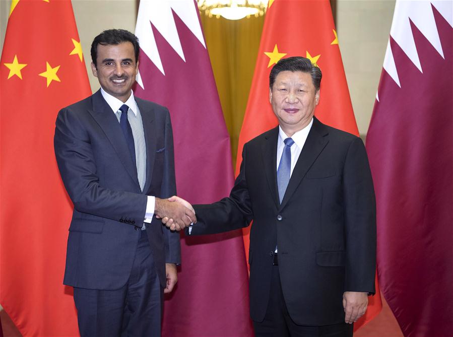 CHINA-BEIJING-XI JINPING-QATARI EMIR-TALKS (CN)